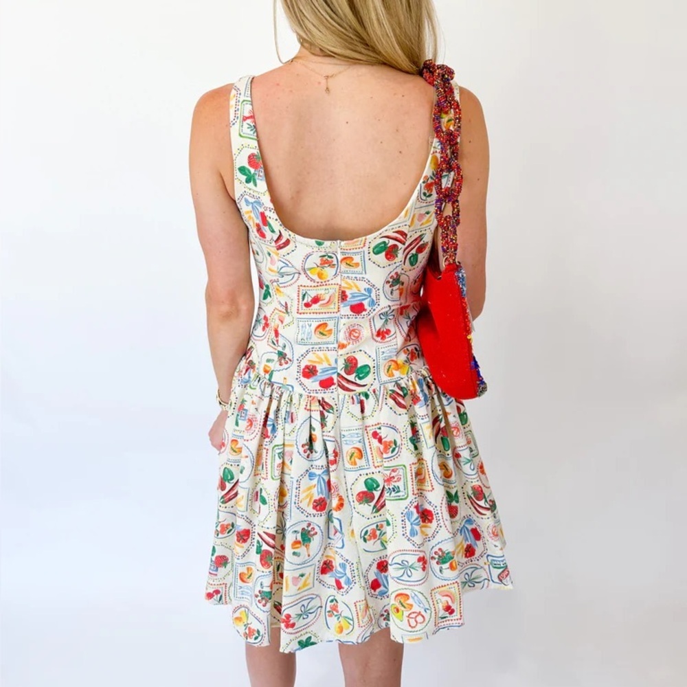 En Saison Nayeli Sleeveless Button Down Linen Blend Low Back Mini Dress Small - Picture 2 of 12